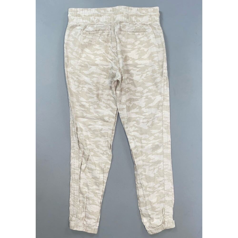 Athleta 531156 Women's Cabo Tide Linen Jogger Pull On Pants. Beige Camo, Size 4. - Picture 4 of 5